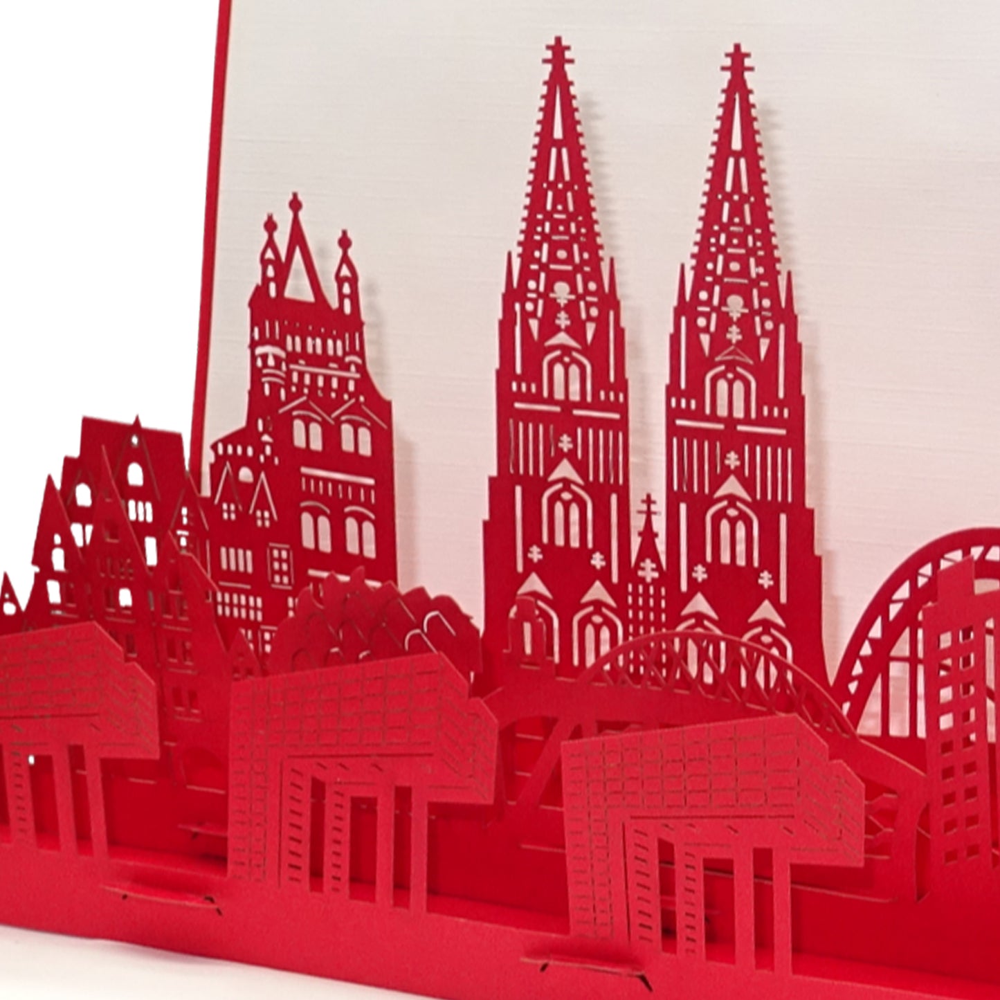 Pop Up Karte "Kölner Skyline" 3D Geburtstagskarte, Einladung Köln