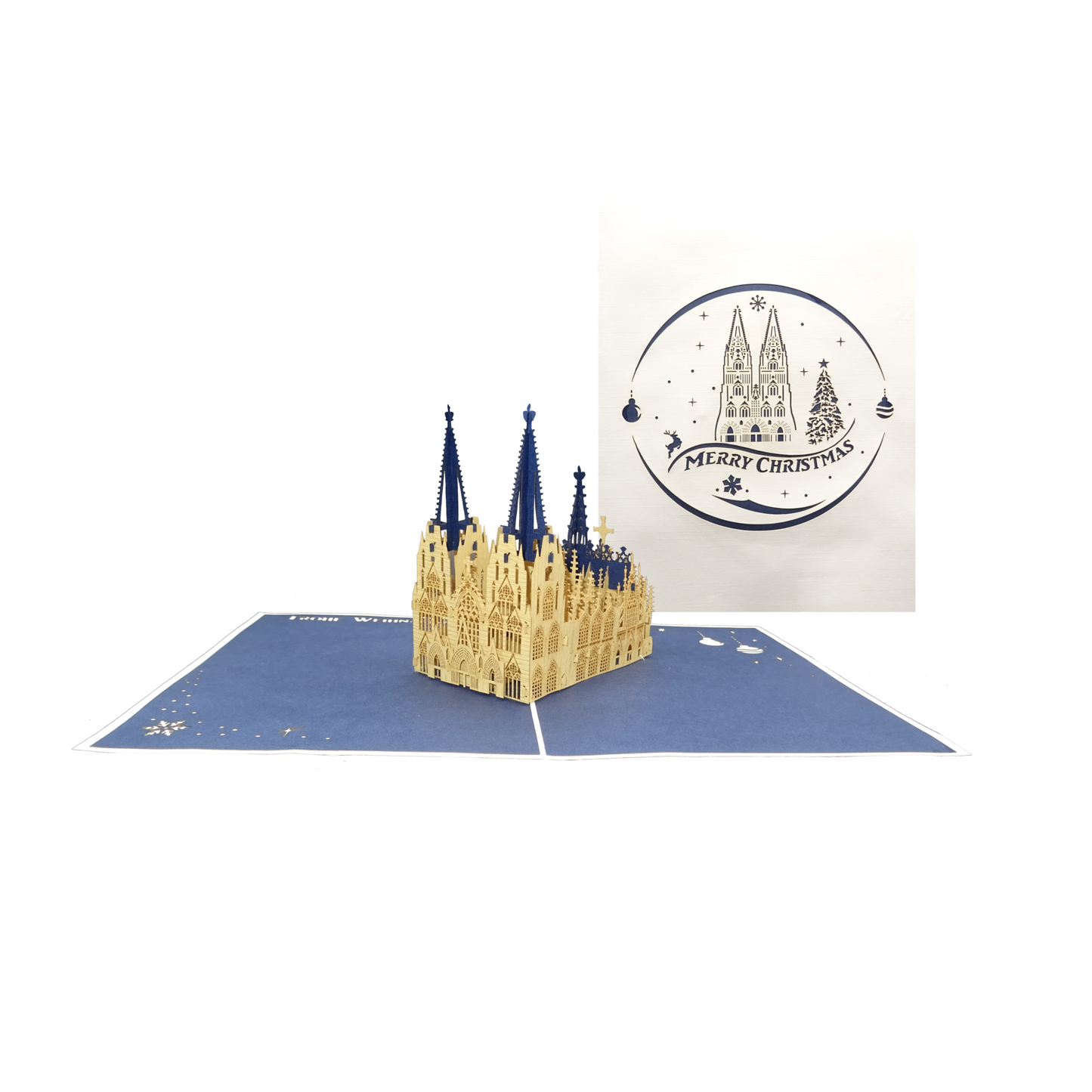 Pop Up Karte "Kölner Dom" 3D Weihnachtskarte Englisch, Köln Souvenir & Geschenk