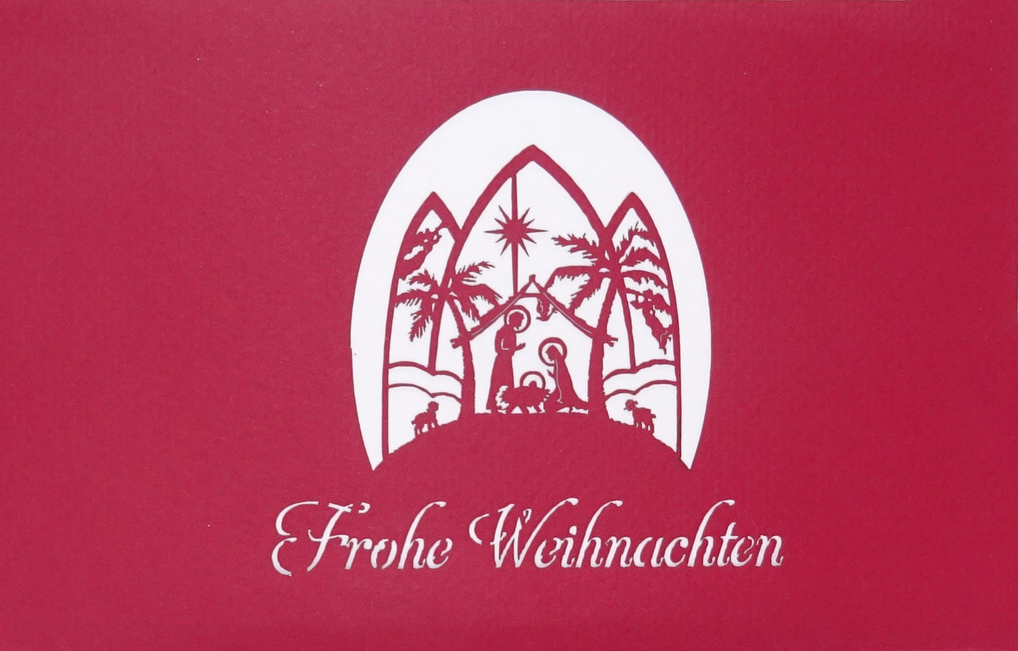 3D Weihnachtskarte "Krippe" Pop Up Karte, Adventskarte, Geschenkverpackung