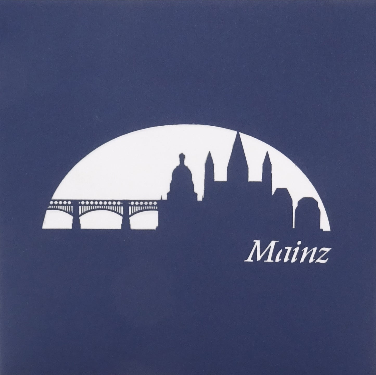 Pop-Up Karte "Mainz - Panorama" 3D Grußkarte, Gutschein & Einladung