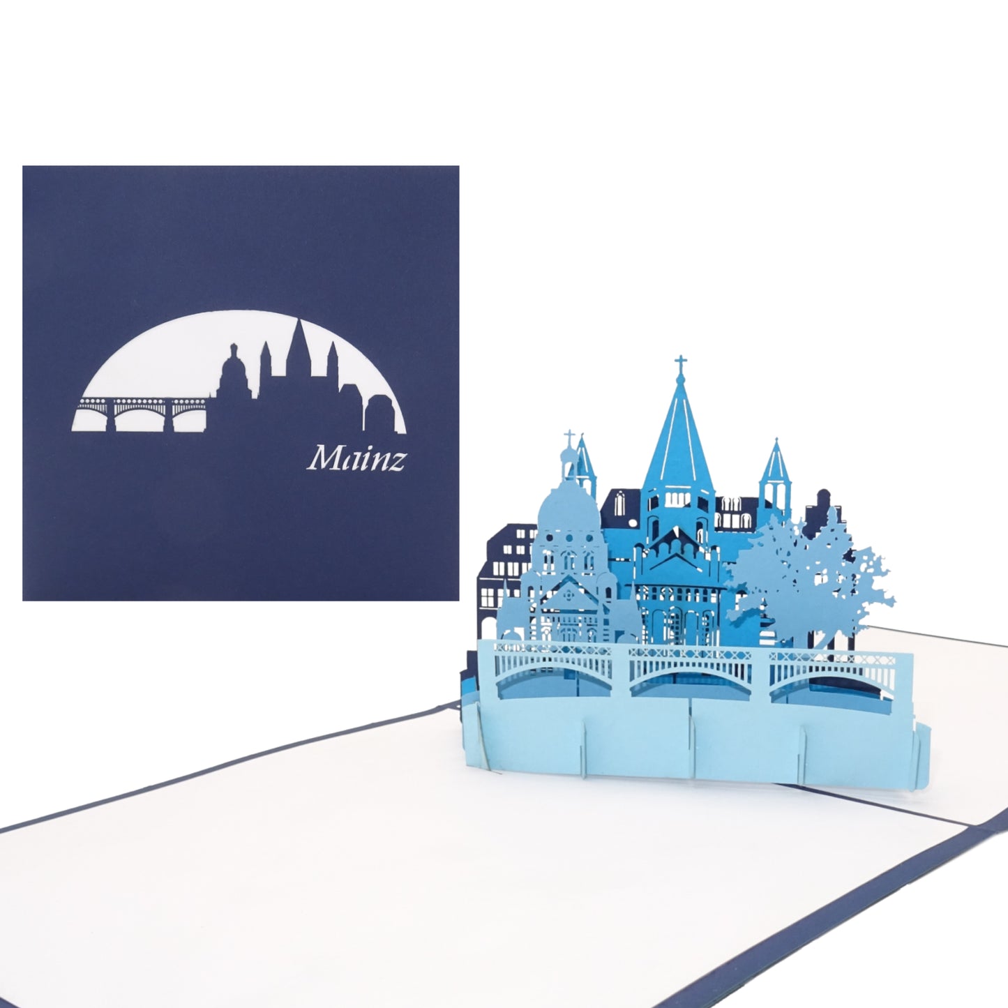 Pop-Up Karte "Mainz - Panorama" 3D Grußkarte, Gutschein & Einladung