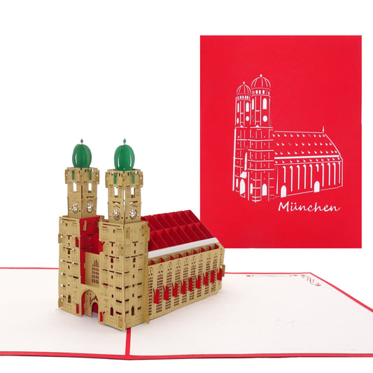 Pop Up Karte "München - Frauenkirche" 3D Grußkarte, Glückwunschkarte & Souvenir
