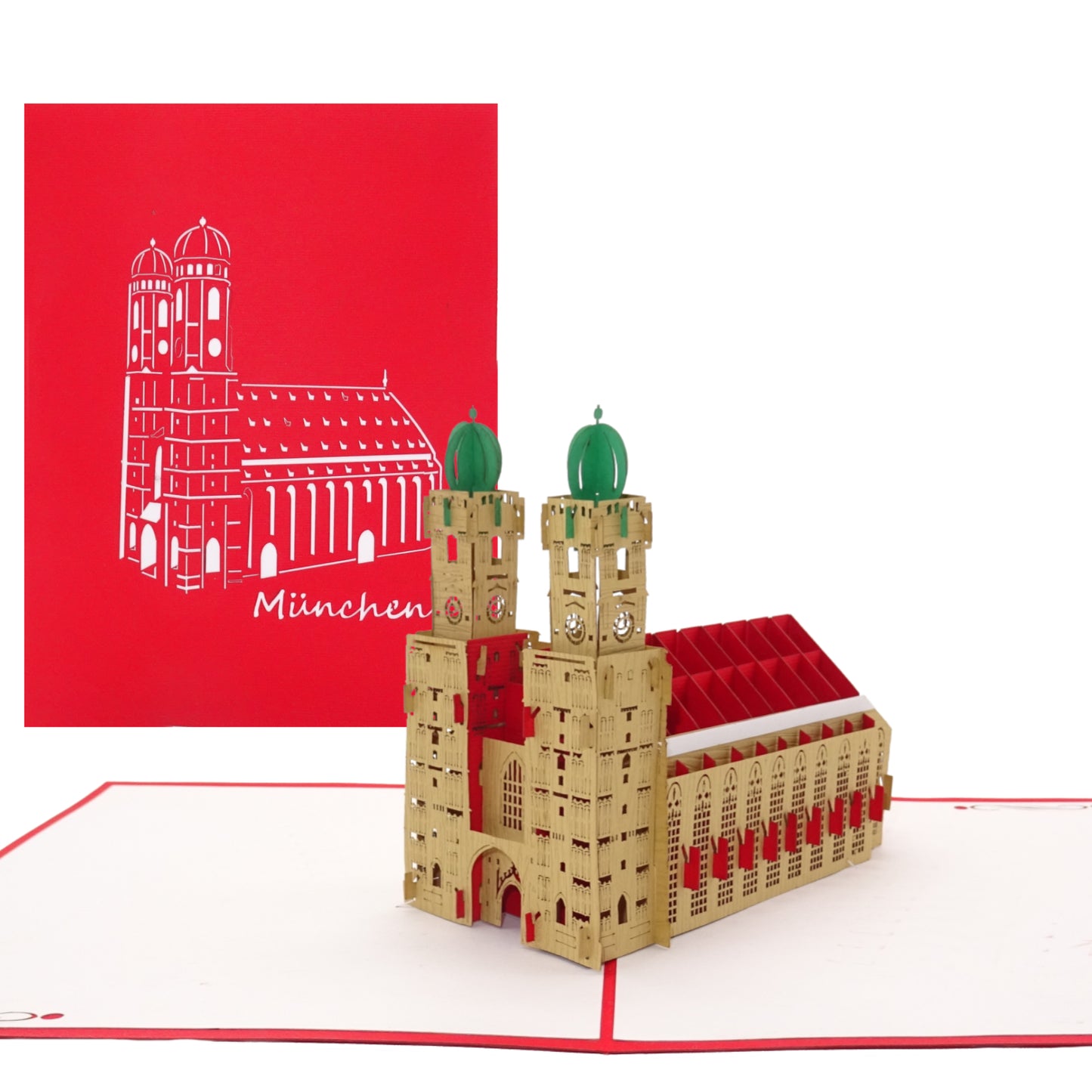 Pop Up Karte "München - Frauenkirche" 3D Grußkarte, Glückwunschkarte & Souvenir