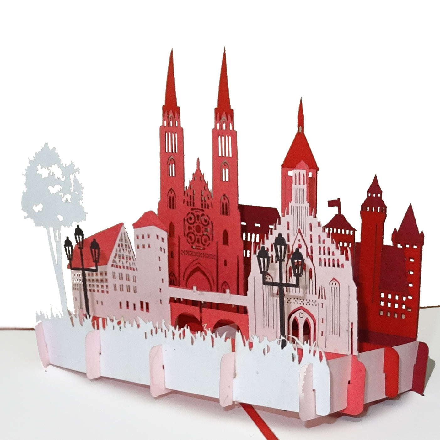 Pop Up Karte „Nürnberg - Panorama mit Kaiserburg“ Fanartikel & Souvenir