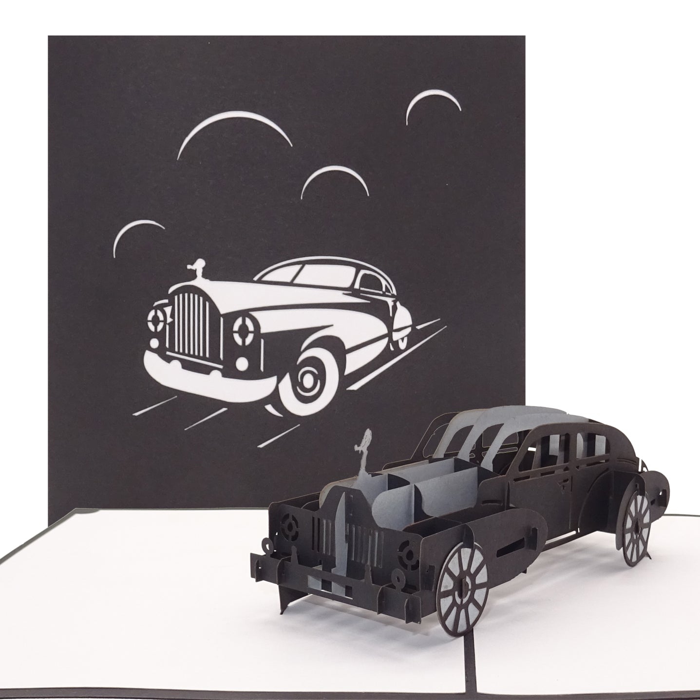 Pop Up Karte "Oldtimer“ 3D Geburtstagskarte Auto & Glückwunschkarte Führerschein