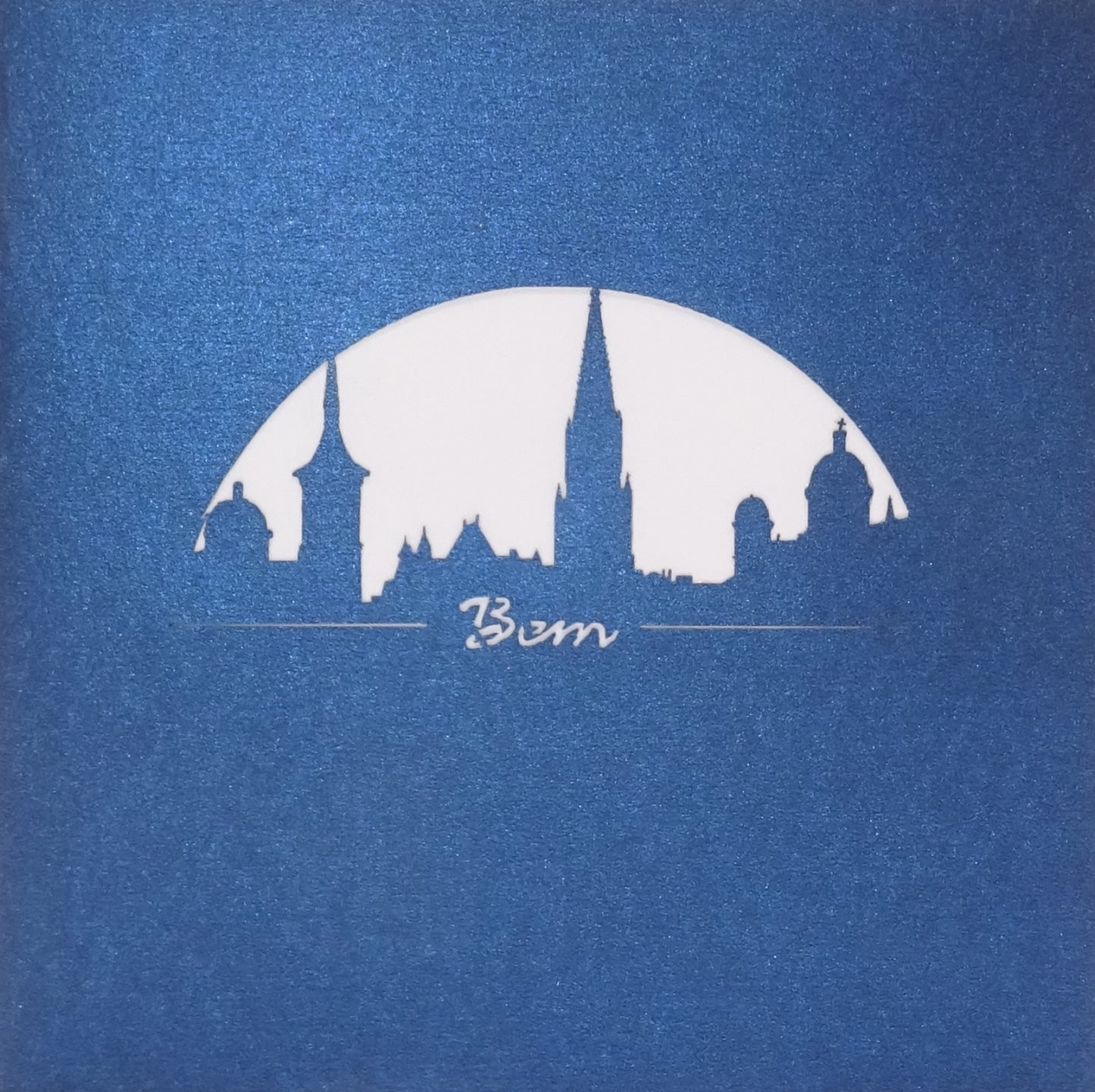 Pop Up Karte "Bern – Panorama mit Berner Münster“ 3D Grußkarte & Souvenir