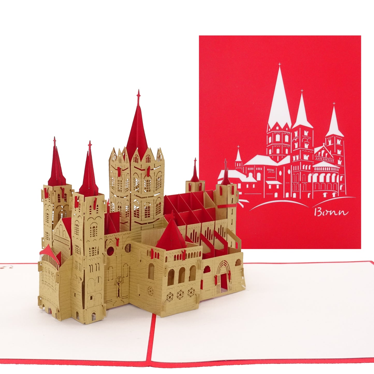 Pop Up Karte "Bonner Münster" 3D Grußkarte & Bonn Souvenir