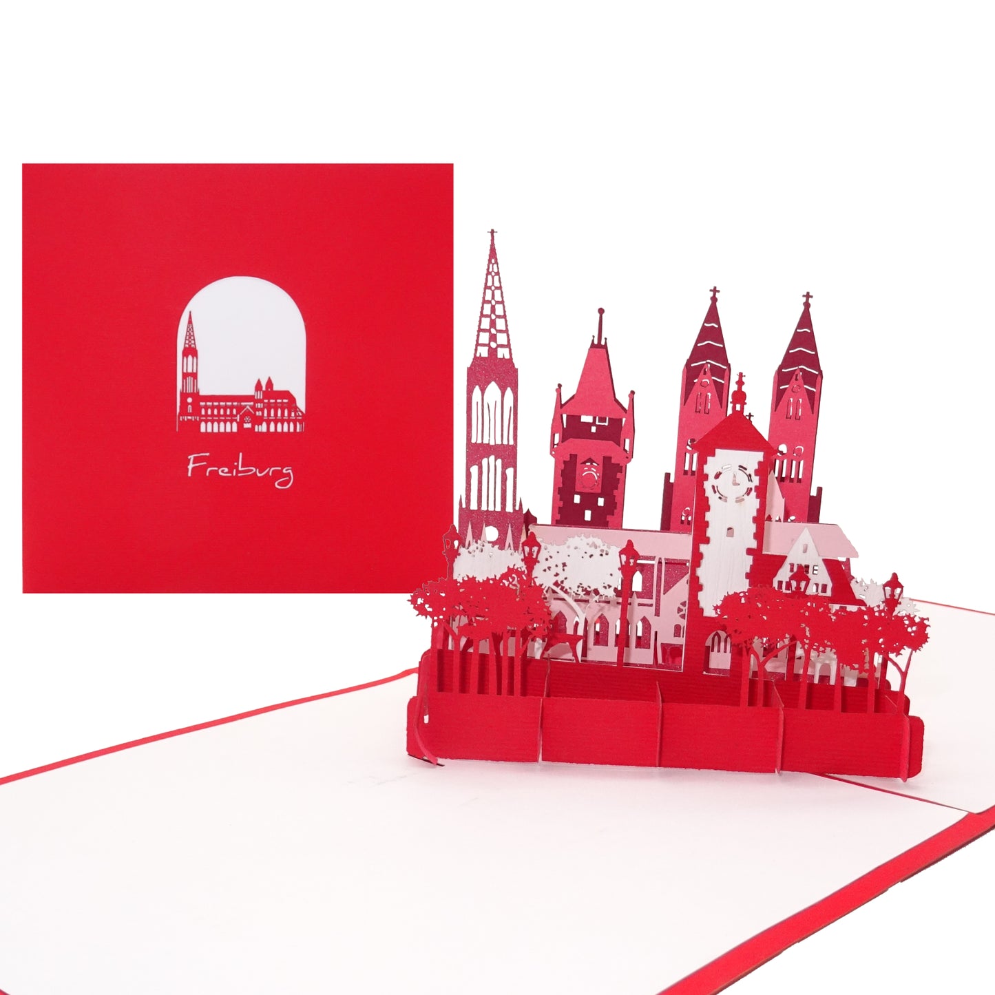 Pop Up Karte „Freiburg - Panorama“ Souvenir, Fanartikel & Deko