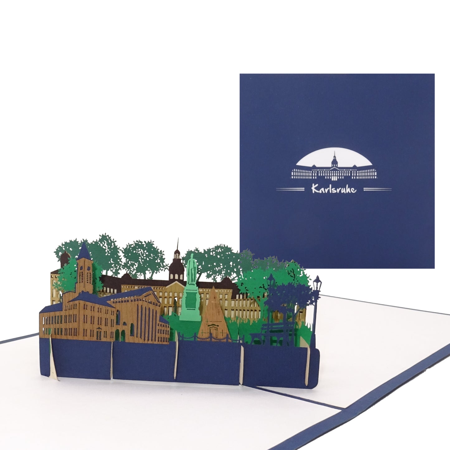Pop Up Karte „Karlsruhe“ 3D Grußkarte, Gutschein & Souvenir