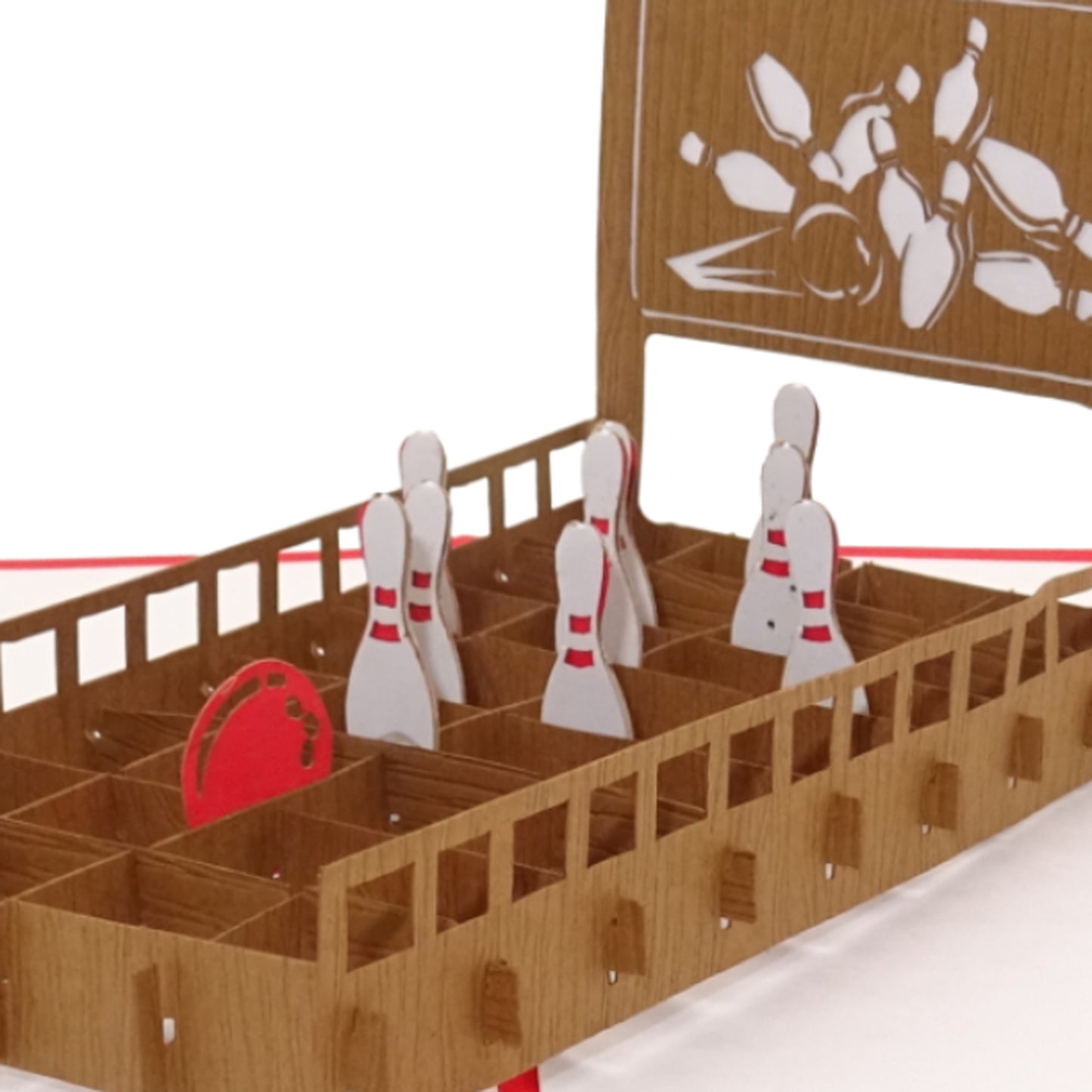 Pop Up Karte "Kegeln" 3D Geburtstagskarte, Einladung & Gutschein Kegelabend
