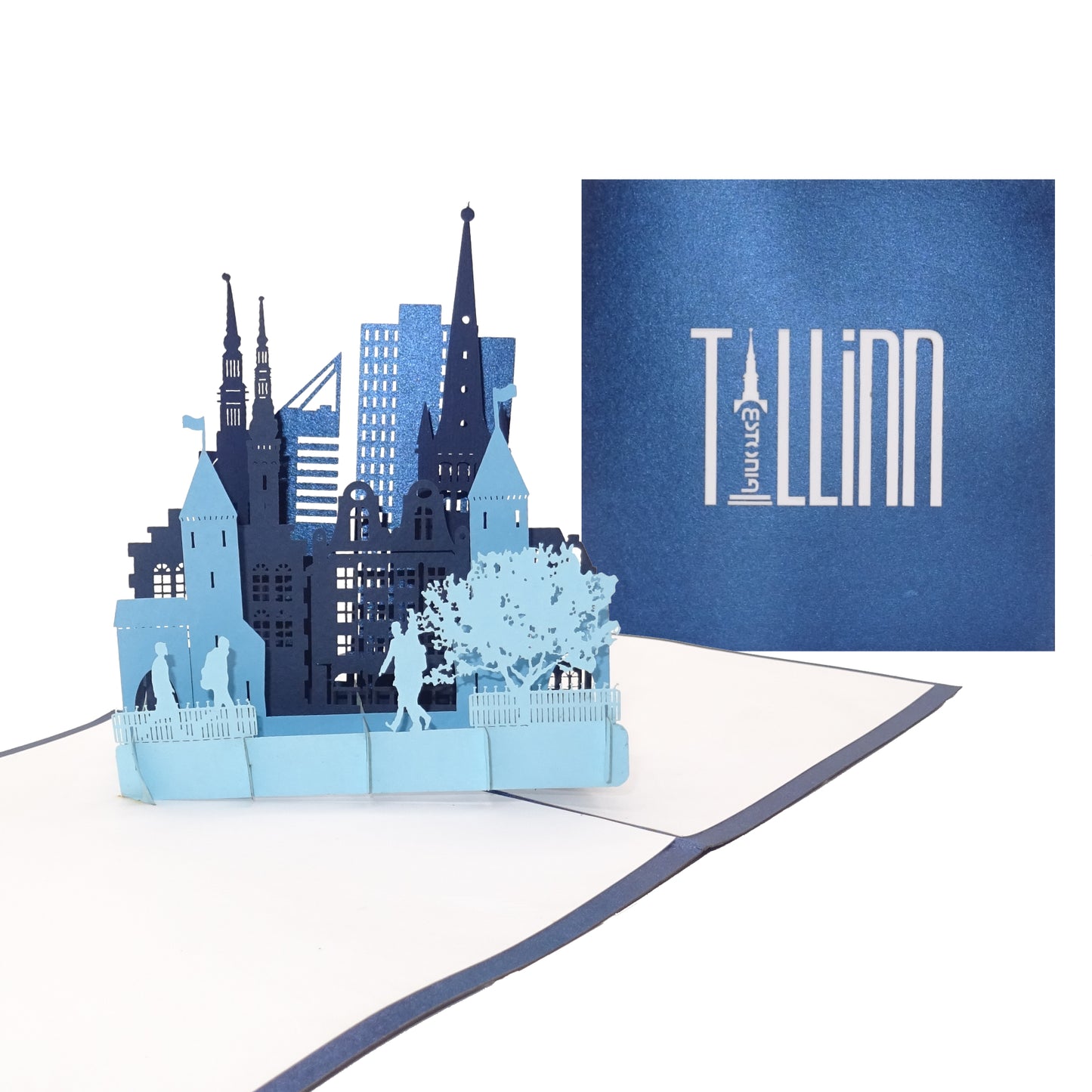 Pop Up Karte „Tallinn – Weltkulturerbe Estland“ 3D Geburtstagskarte & Souvenir