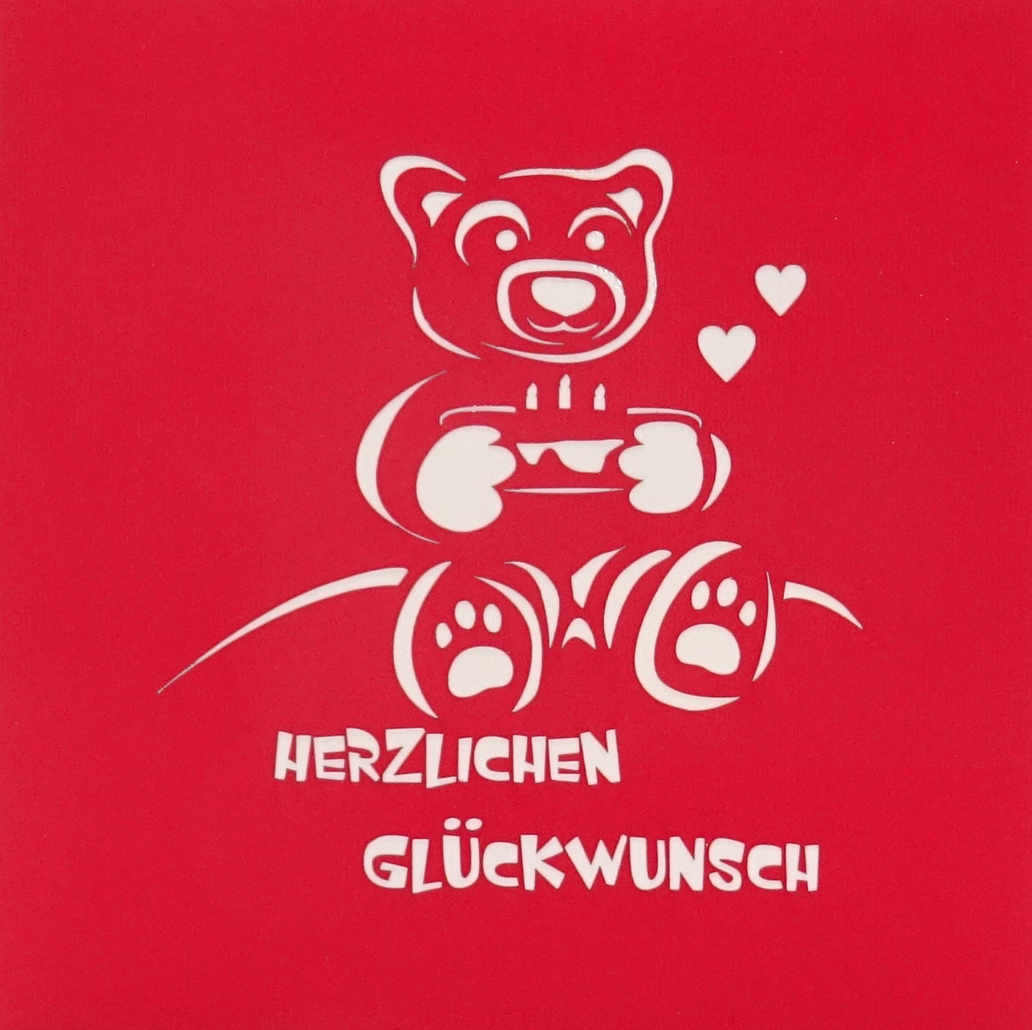 Pop Up Karte "Teddy" - Geburtstagskarte, Glückwunschkarte zum Geburtstag