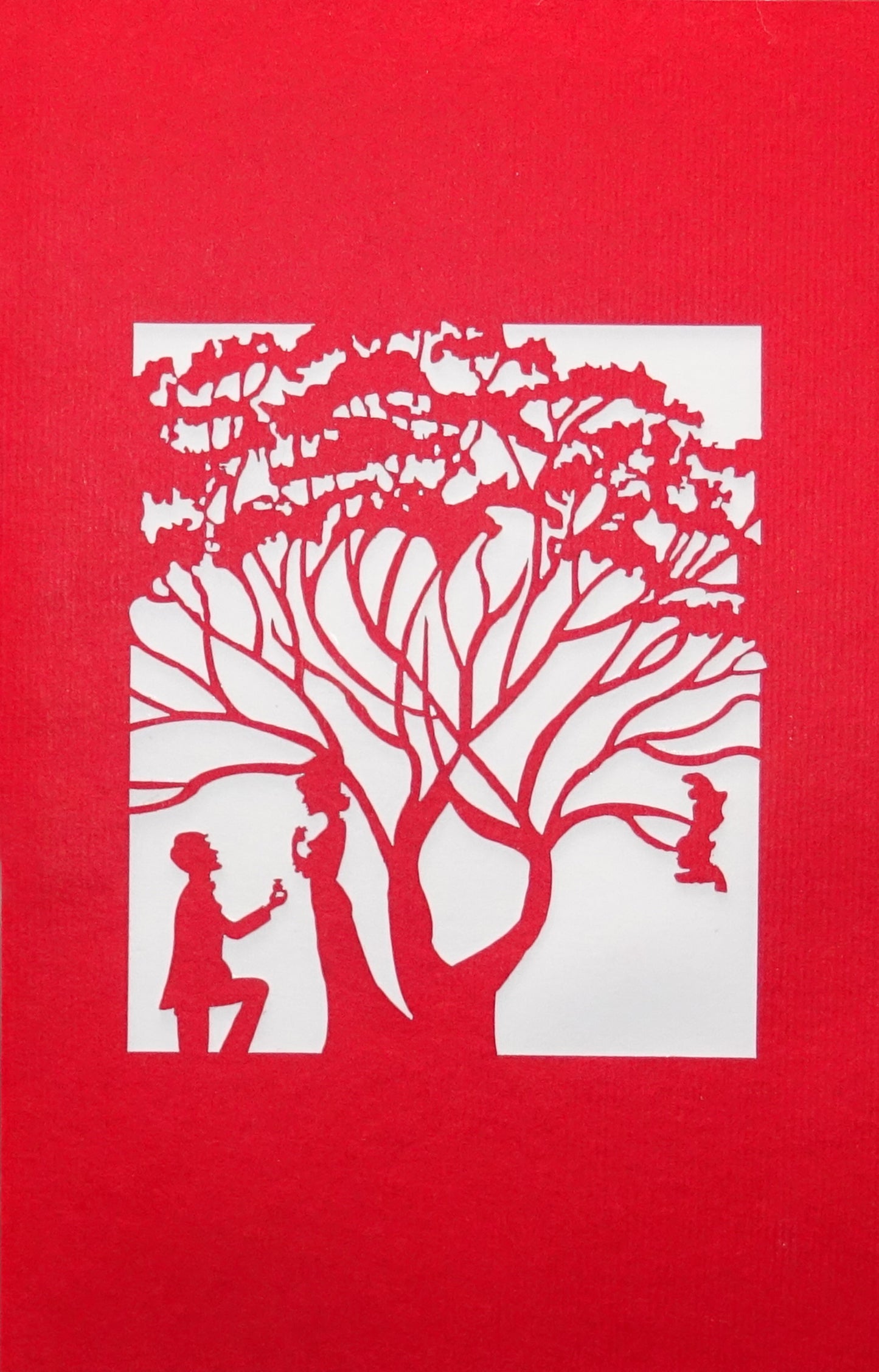 Pop-Up Karte zur Hochzeit "Der Antrag" 3D Hochzeitskarte & Geschenk Verlobung