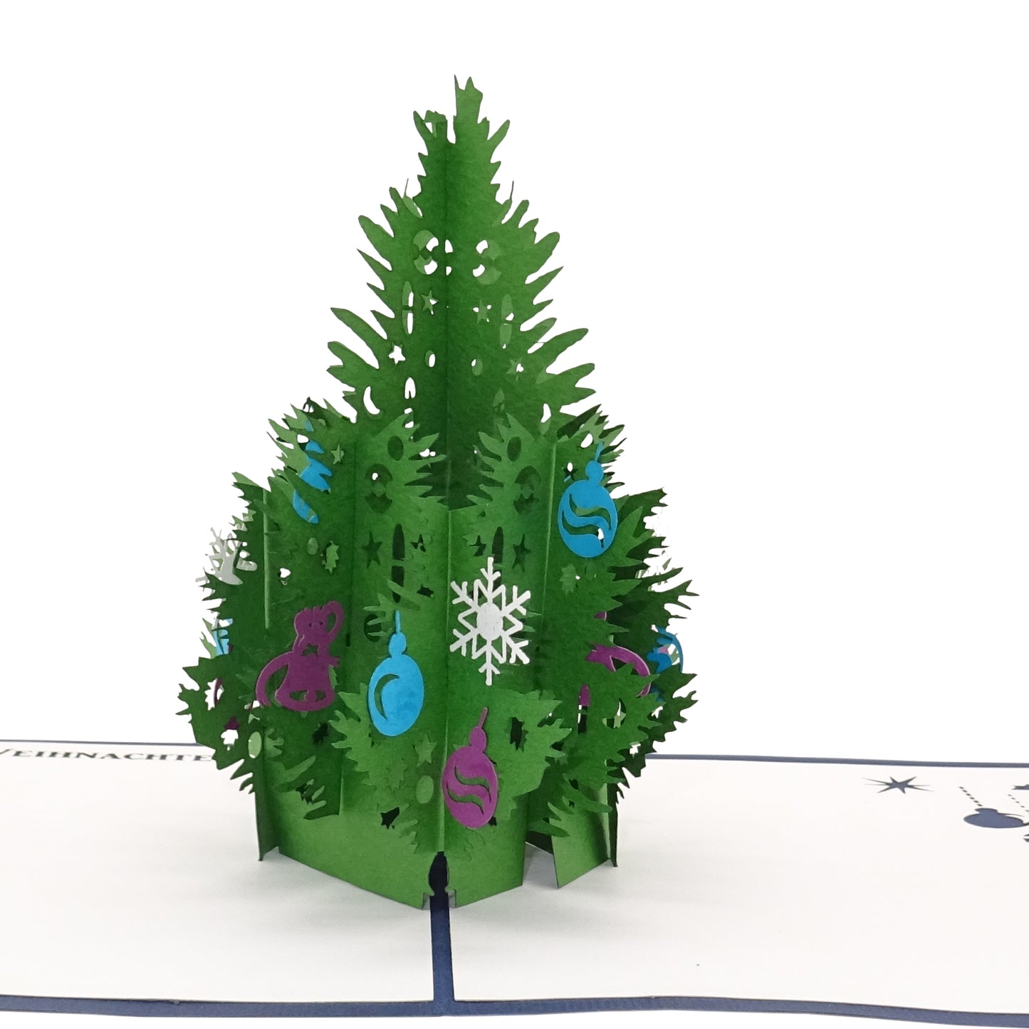 Pop Up Karte "Weihnachtsbaum" 3D Weihnachtskarte mit Umschlag "Frohe Weihnachten"