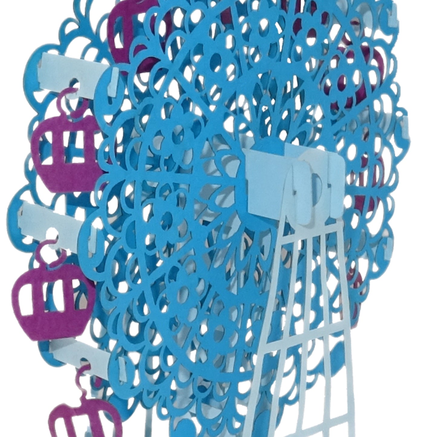 Pop Up Karte "Riesenrad" 3D Geburtstagskarte, Geschenkgutschein & Einladung