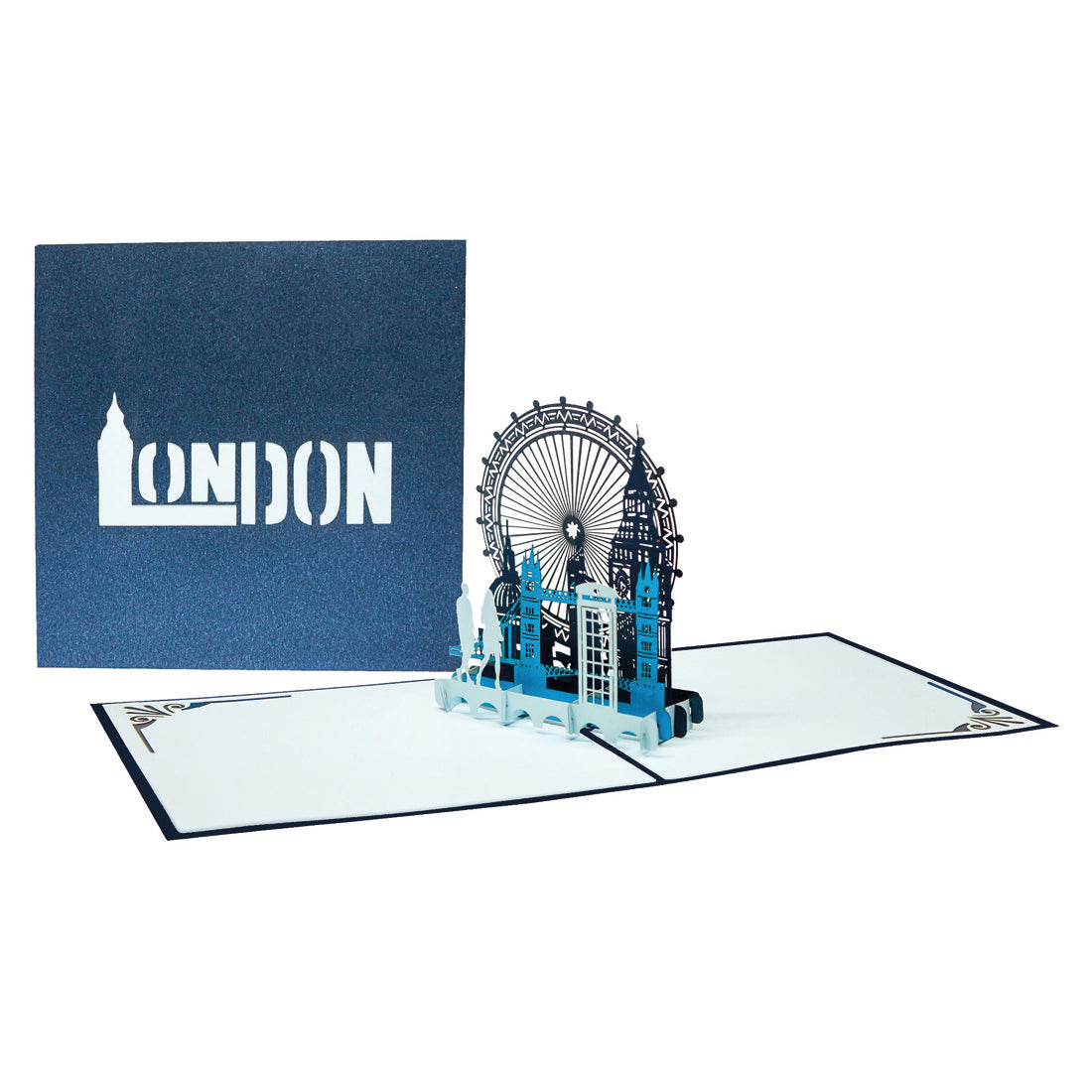 Pop Up Karte "London Skyline" 3D Geburtstagskarte, England Souvenir & Geschenkidee