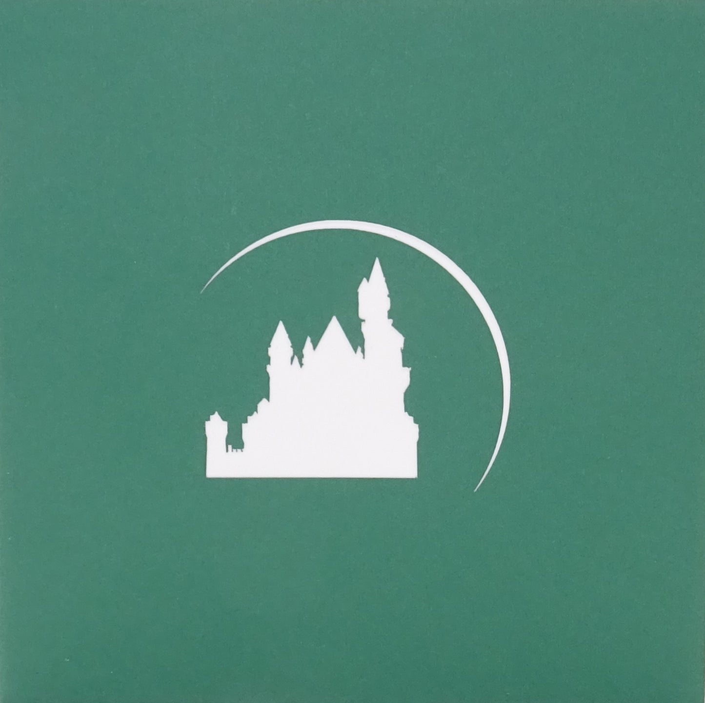 Pop Up Karte "Bergpanorama & Schloss - Souvenir, Geburtstagskarte. Grusskarte