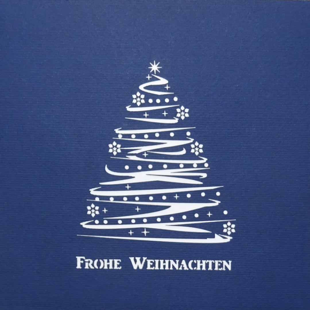 Pop Up Karte "Weihnachtsbaum" 3D Weihnachtskarte mit Umschlag "Frohe Weihnachten"