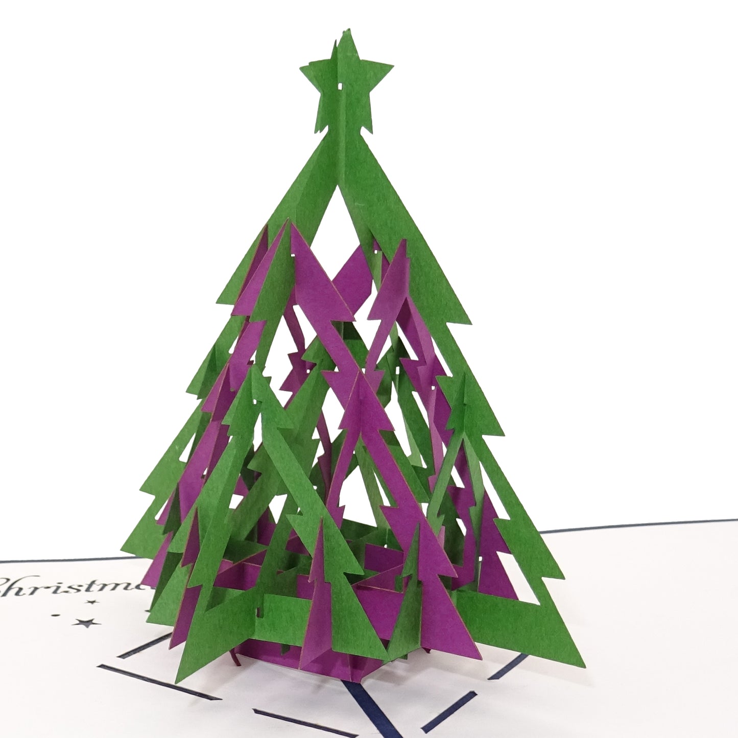 Pop Up Karte zu Weihnachten - Weihnachtskarte mit 3D Tannenbaum