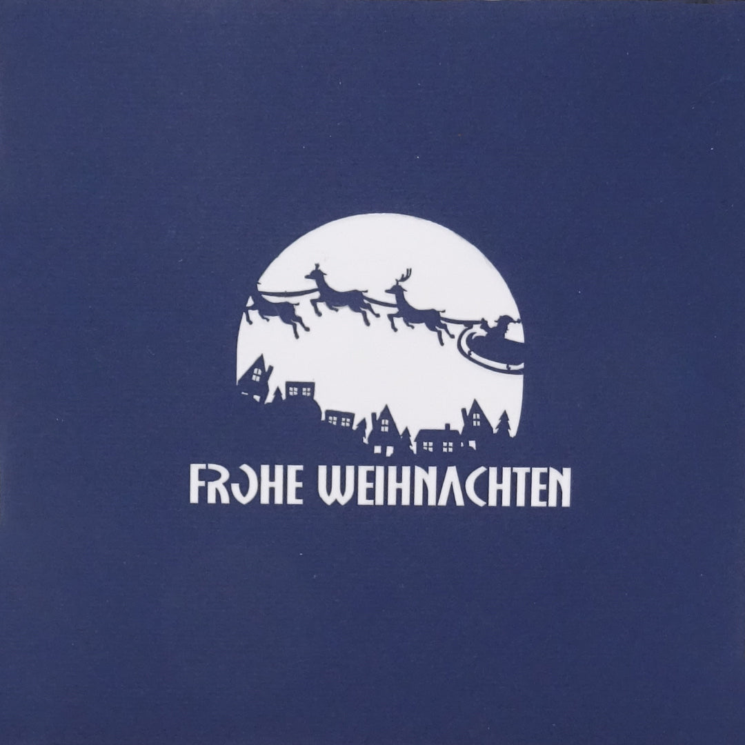 3 x Weihnachtskarte - Pop-Up Karten zu Weihnachten im 3-er Set