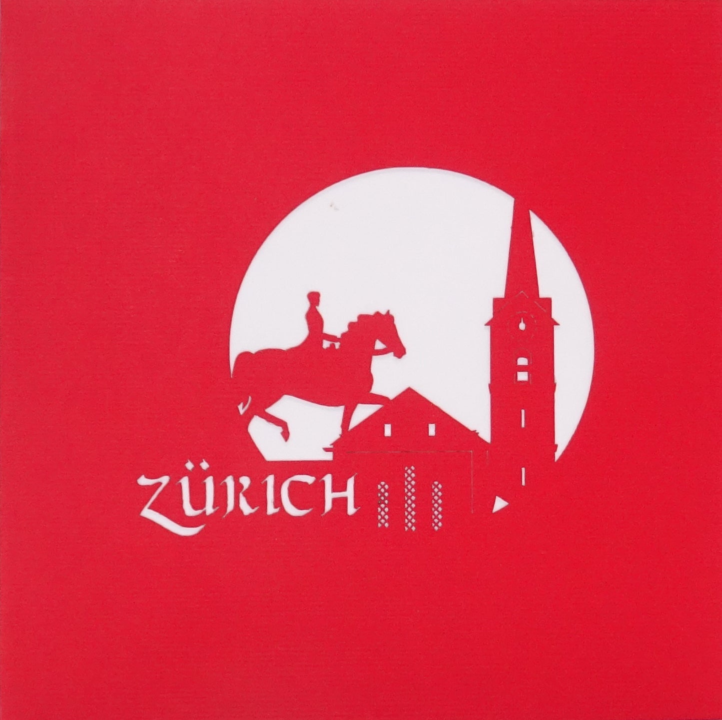 Pop Up Karte "Zürich" - Grußkarte, Gutschein für Schweizreise, Glückwunschkarte & Souvenir
