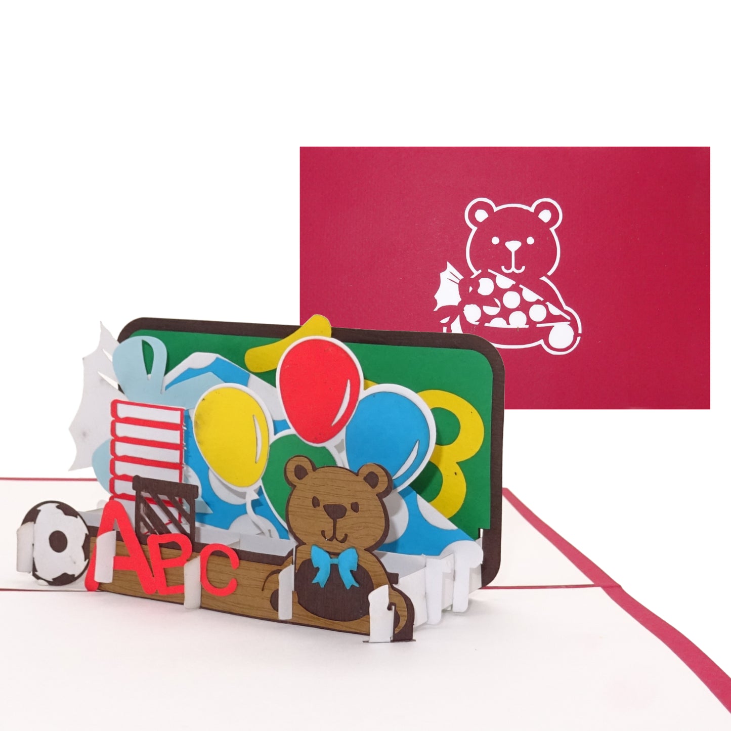 Pop Up Karte "Einschulung" Glückwunschkarte & Geschenkidee zum ersten Schultag