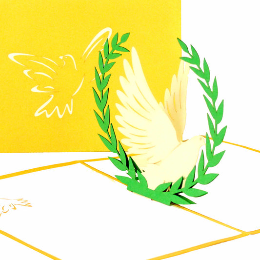 3D Karte "Taube" - Geschenkgutschein zur Goldhochzeit
