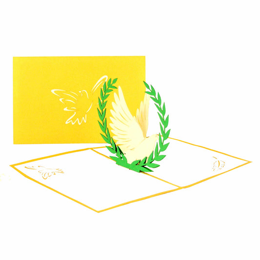 3D Karte "Taube" - Geschenkgutschein zur Goldhochzeit