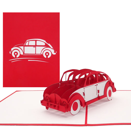 Pop Up Karte  "Auto - Automobil" 3D Geburtstagkarte, Gutschein & Geschenk Führerschein