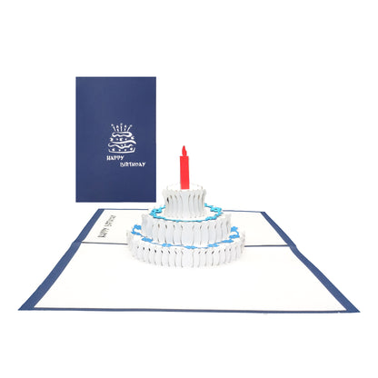 Pop Up Karte "Birthday Cake" 3D Geburtstagskarte mit Umschlag