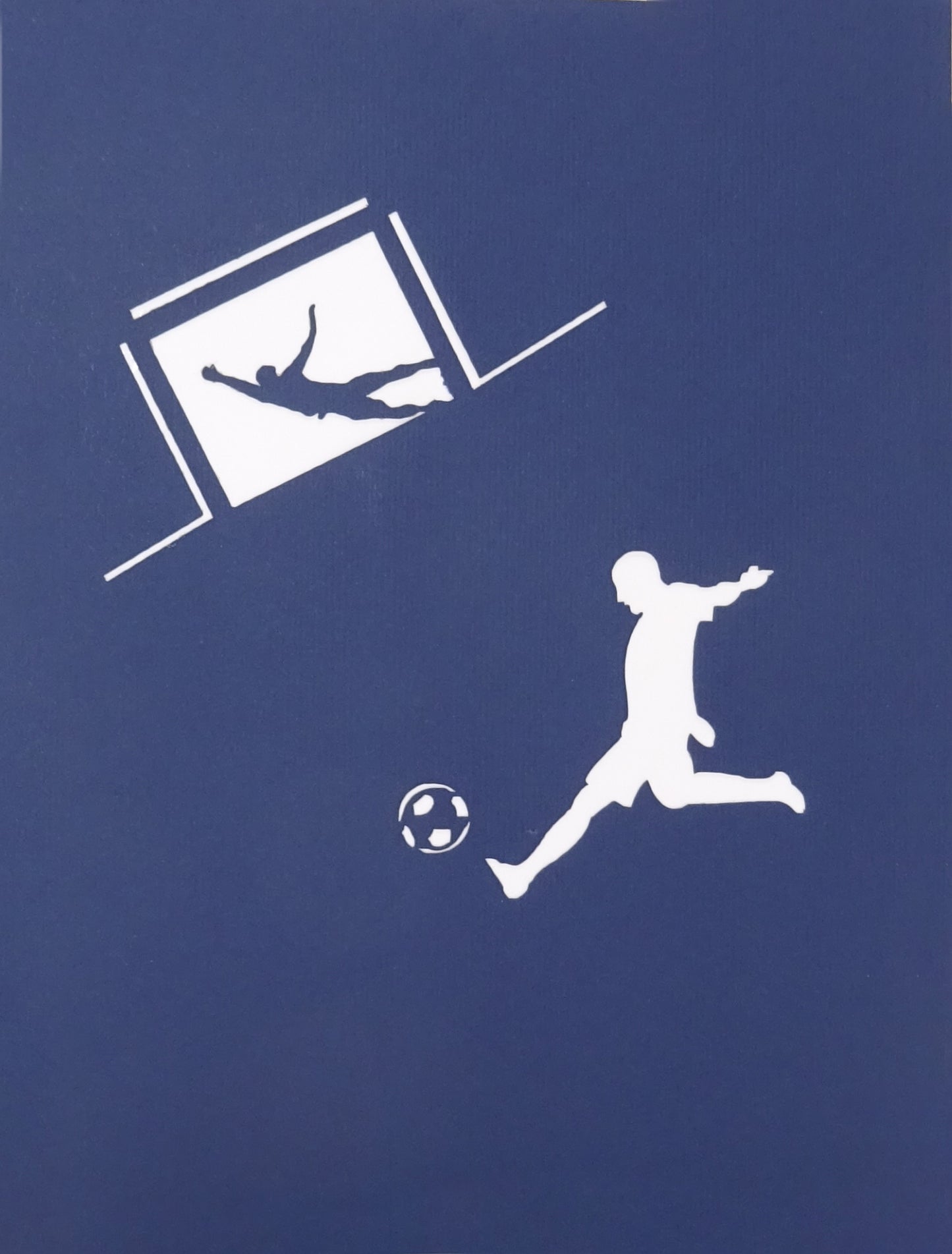 Pop Up Karte "Fußball Blau & Weiß" 3D Geburtstagskarte, Fanartikel Schalke, Hamburg