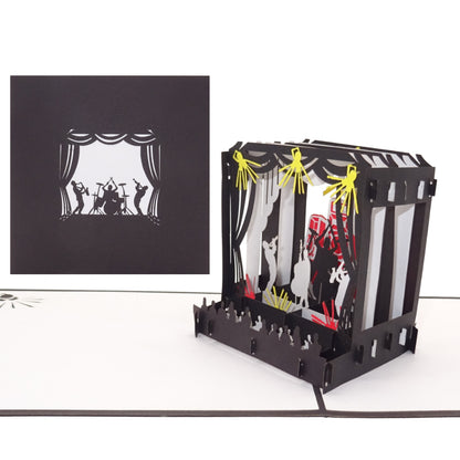 Pop Up Karte "Live Konzert" 3D Geburtstagskarte, Einladung, Gutschein Verpackung