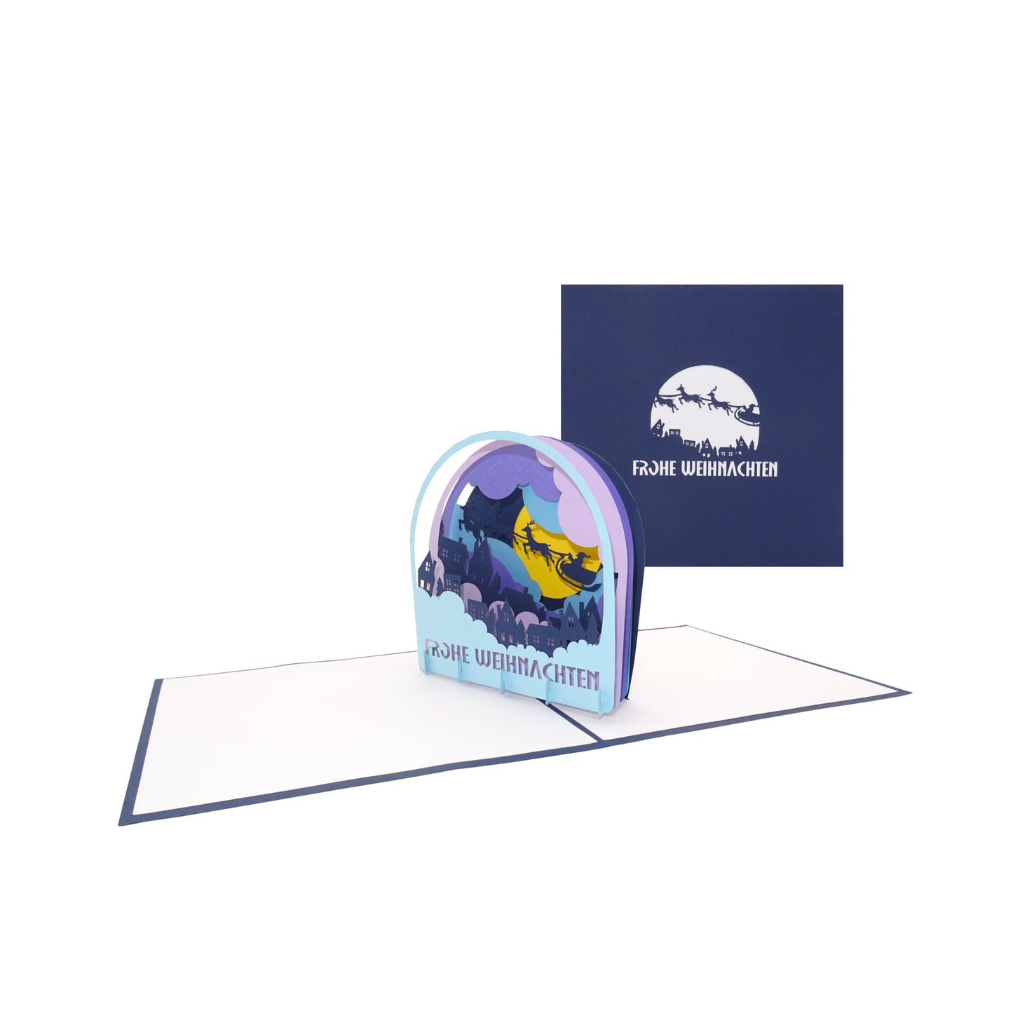 3D Weihnachtskarte "Winter Panorama" Pop Up Karte als Gutschein & Geldgeschenk