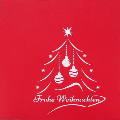 Pop Up Weihnachtskarte mit Tannenbaum "Frohe Weihnachten"