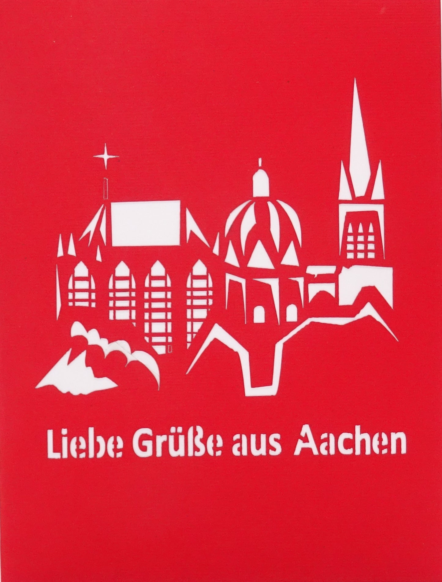 Pop Up Karte "Aachener Dom" 3D Grußkarte Postkarte Aachen Souvenir