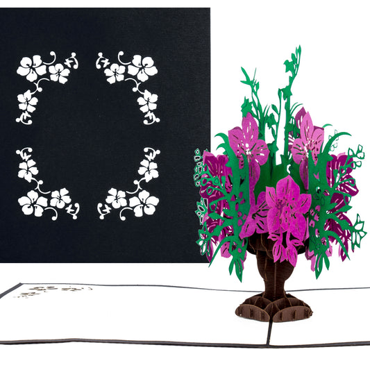 Pop Up 3D Karte "Blumenbouquet" Geburtstagskarte, Dankeskarte, Grußkarte