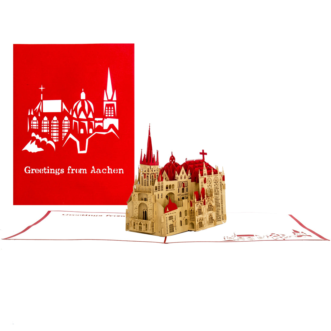 3D Karte "Aachen - Aachener Dom" Pop Up Glückwunschkarte, Einladungskarte