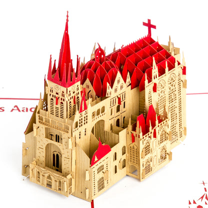 3D Karte "Aachen - Aachener Dom" Pop Up Glückwunschkarte, Einladungskarte