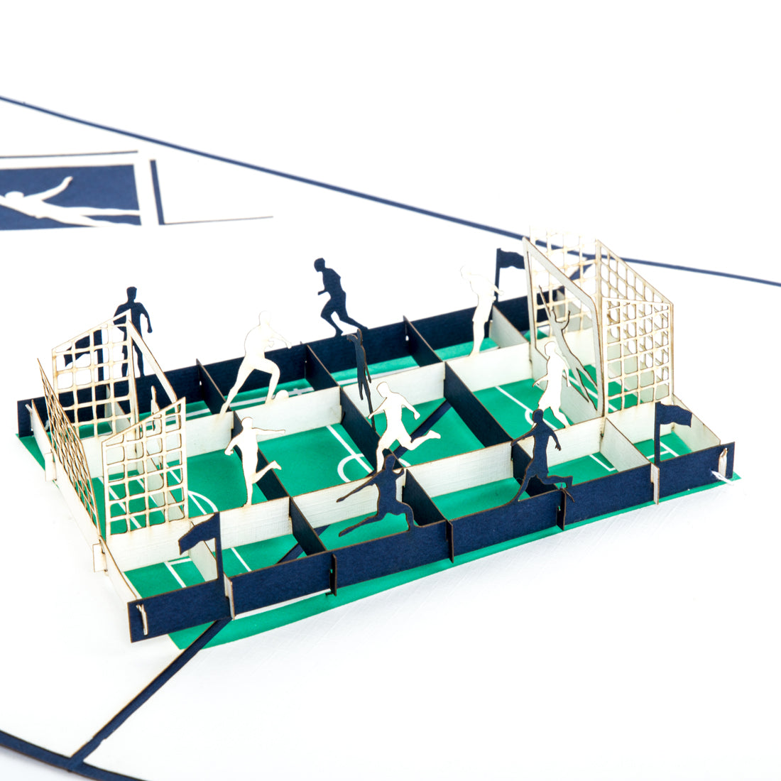 Pop Up Karte "Fußball Blau & Weiß" 3D Geburtstagskarte, Fanartikel Schalke, Hamburg