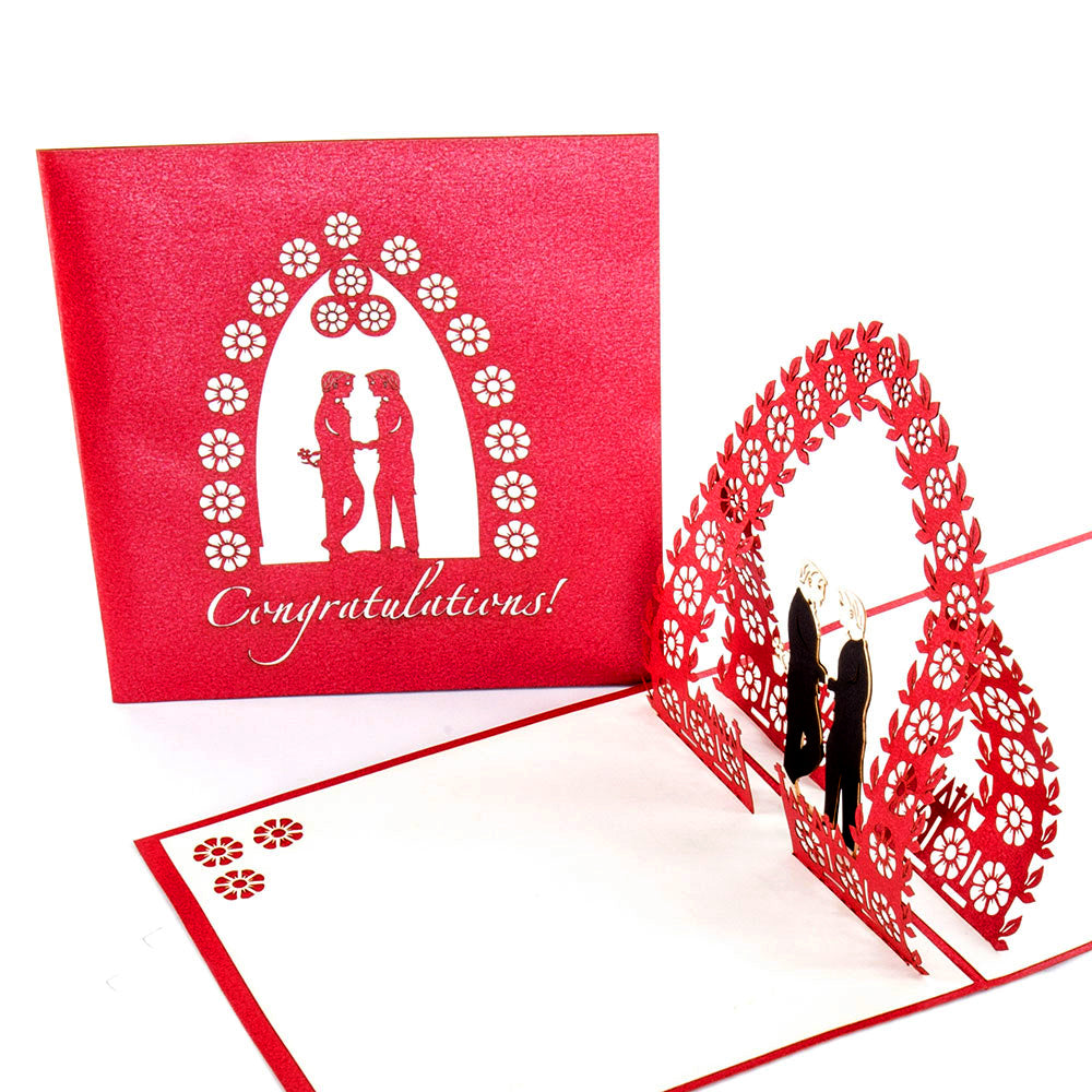 3D Hochzeitskarte "Mr. & Mr." Gay Wedding Card zur schwulen Hochzeit