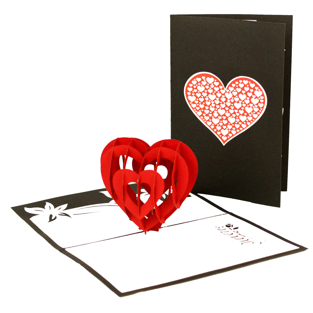 Pop Up Karte "Rotes Herz" Karte zum Hochzeitstag, 3D Valentinstagskarte