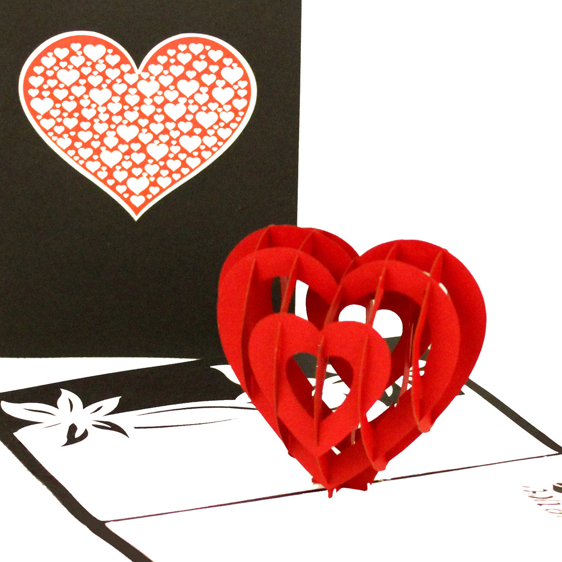 Pop Up Karte "Rotes Herz" Karte zum Hochzeitstag, 3D Valentinstagskarte