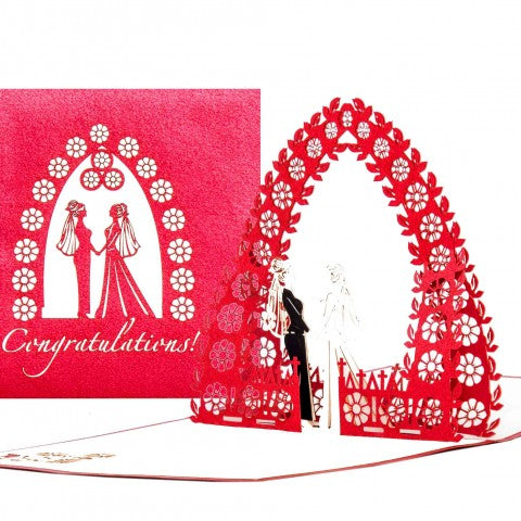 3D Hochzeitskarte "Mrs. & Mrs." Lesbian Wedding Card zur lesbischen Hochzeit