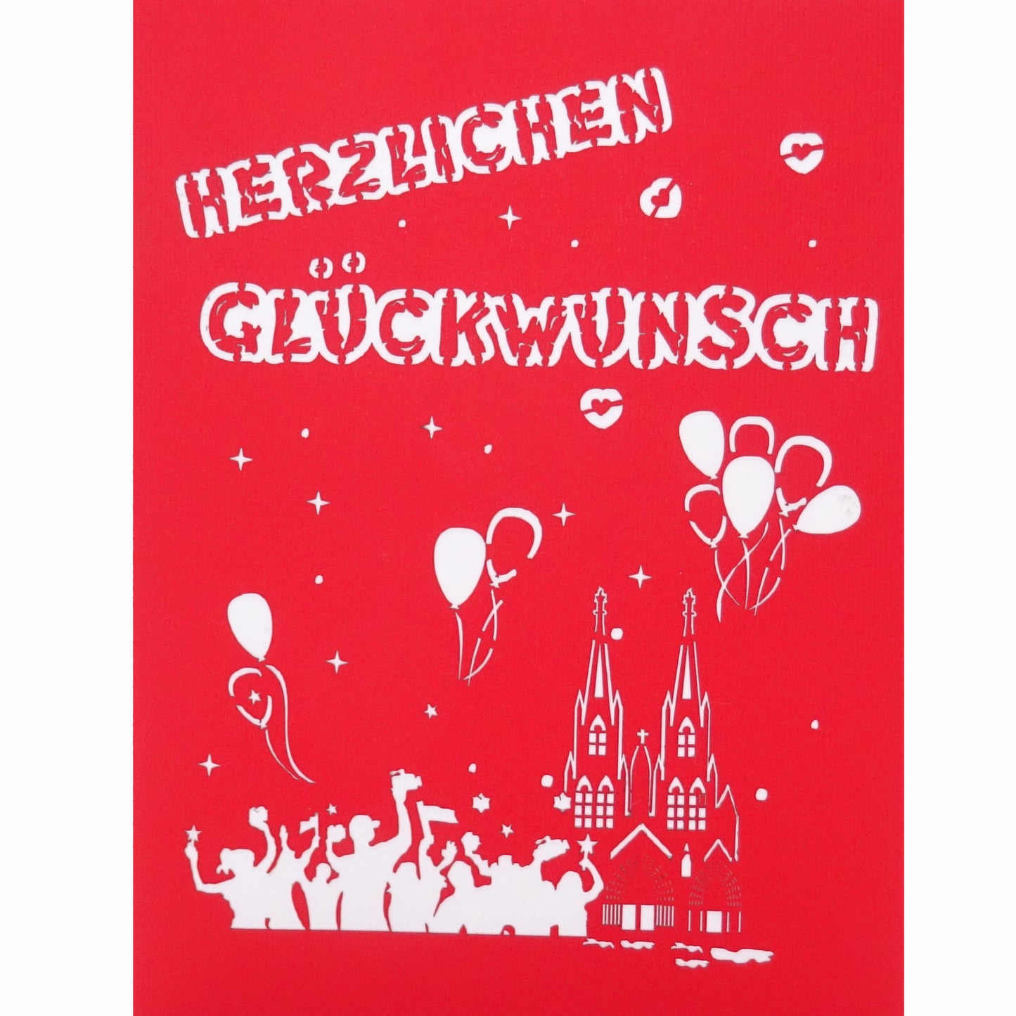 Pop Up Karte "Kölner Dom - Bunt" 3D Glückwunschkarte & Geburtstagskarte Köln