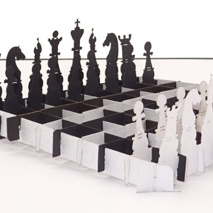 Pop Up Karte "Schach - Schachbrett“ 3D Geburtstagskarte & Glückwunschkarte