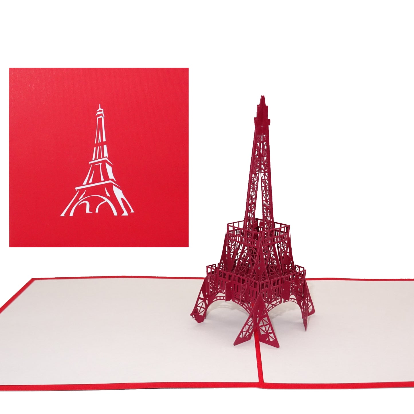 Pop Up Karte "Paris Eiffelturm" 3D Modell Postkarte als Gutschein, Souvenir & Einladung