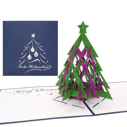 Pop Up Karte zu Weihnachten - Weihnachtskarte mit 3D Tannenbaum