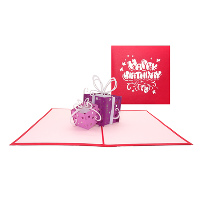 2er Set Geburtstagskarte "Happy Birthday" mit Umschlag