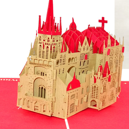 Pop Up Weihnachtskarte "Aachen" mit 3D Modell Aachener Dom