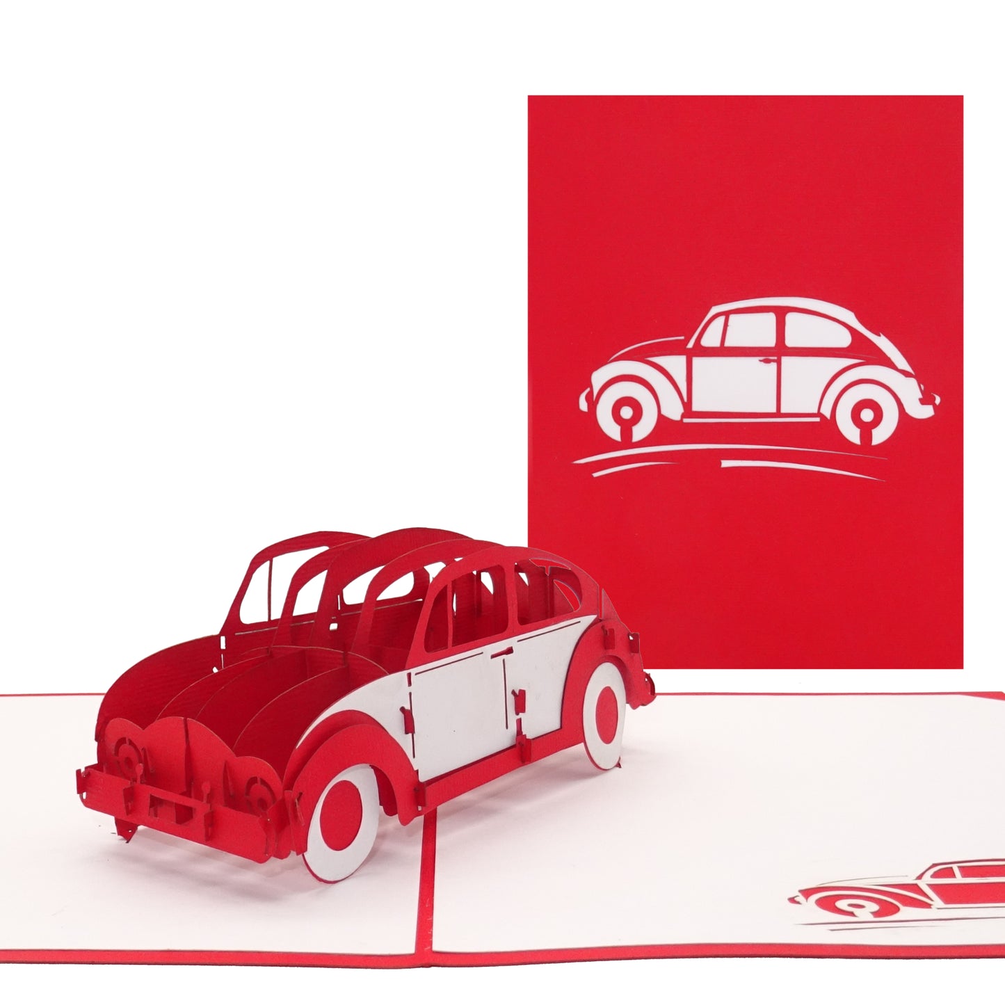 Pop Up Karte  "Auto - Automobil" 3D Geburtstagkarte, Gutschein & Geschenk Führerschein